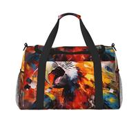 WZYCWB Scribbling Eagle Borsa da viaggio portatile borsa da weekend borsa fitness yoga borsa adatta per fitness e altri scenari, Pappagallo urlante, Taglia unica