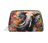 WZYCWB Scribbling Eagle - Trousse da donna in pelle stampata, elegante e morbida, resistente, Elefante in, Taglia unica
