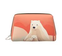 WZYCWB Scribbling Eagle - Trousse da donna in pelle stampata, elegante e morbida, resistente, Orso polare triste, Taglia unica