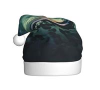 WZYCWB Sea under the Aurora Borealis - Cappello da Babbo Natale per adulti, unisex, decorativo, per feste di Natale, Capodanno, altezza 40 cm