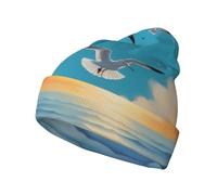 WZYCWB Seagulls by The Sea - Cappello caldo lavorato a maglia, adatto per escursioni, campeggio, viaggi e vari scenari all'aperto, nero