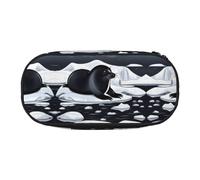 WZYCWB Seals on ice - Astuccio portamatite di grande capacità, multifunzione, portatile e resistente, per ufficio e scuola, Nero , Taglia unica, Beauty Case