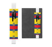 WZYCWB Segnalibro regolabile con bandiera dell'Ecuador, portapenne in pelle, perfetto per il rientro a scuola, regalo di Natale, segnalibro portapenne in pelle