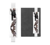 WZYCWB Segnalibro regolabile con gufo sinistro, portapenne in pelle, perfetto per il rientro a scuola, regalo di Natale, portapenne in pelle