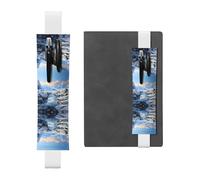 WZYCWB Segnalibro regolabile con paesaggio innevato, portapenne in pelle, perfetto per il rientro a scuola, regalo di Natale, segnalibro in pelle