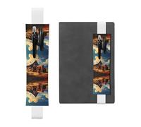 WZYCWB Segnalibro regolabile con trattore rosso della fattoria, in pelle, perfetto per il rientro a scuola, regalo di Natale, segnalibro portapenne in pelle