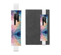 WZYCWB Segnalibro regolabile in marmo blu colorato, portapenne in pelle, perfetto per il rientro a scuola, regalo di Natale, segnalibro in pelle, portapenne