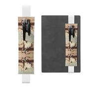 WZYCWB Segnalibro regolabile in pelle con cavallo bianco rampante, perfetto per il rientro a scuola, regalo di Natale, portapenne in pelle