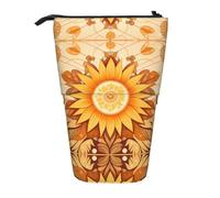 WZYCWB Semplice girasoli contenitore retrattile per portapenne, porta pennelli da trucco o borse con coulisse per monete.