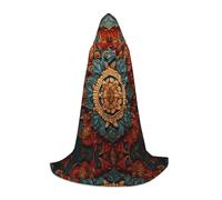 WZYCWB Sense of History - Mantello con cappuccio M con stampa a ghirlanda, per cosplay, Halloween e feste a tema anime