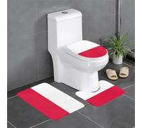 WZYCWB Set di 3 tappeti da bagno con bandiera polacca, zerbino per camera da letto, tappetino da cucina, vasca da bagno e decorazione per la casa