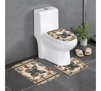 WZYCWB Set di 3 tappeti da bagno in stile vittoriano, tappeto da bagno con farfalla vittoriana, resistente e facile da pulire, accessori per la decorazione della casa