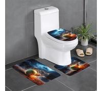 WZYCWB Set di 3 tappetini da bagno con motivo Lightning Tennis, tappetino da cucina, vasca da bagno e decorazione per la casa