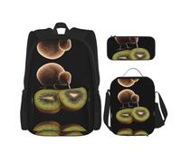 WZYCWB Set di 3 zaini con un corno a forma di rinoceronte, borsa per la scuola per studenti + astuccio + borsa per il pranzo, zaino di grande capacità