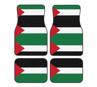 WZYCWB Set di 4 tappetini per auto con motivo bandiera dello Stato della Palestina, per auto/SUV/camion | Vestibilità stabile senza spostamento