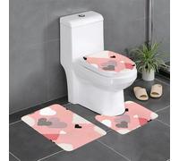 WZYCWB Set di tappetini con stampa astratta con grafico d'amore, tappetino da bagno, tappetino per camera da letto, tappetino da cucina, assorbimento dell'acqua veloce