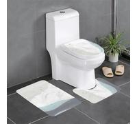 WZYCWB Set di tappetini da bagno, camera da letto, cucina e cucina, con stampa artistica blu e bianca, assorbimento dell'acqua veloce