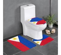 WZYCWB Set di tappetini stampati con bandiera delle Filippine, tappetino da bagno, tappetino per camera da letto, tappetino da cucina, assorbimento dell'acqua veloce