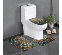 WZYCWB Set di tappetini stampati con gioielli su un modello, tappetino da bagno, tappetino da camera da letto, tappetino da cucina, assorbimento dell'acqua veloce