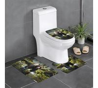 WZYCWB Set di tappetini stampati con orso marrone - tappetino da bagno, tappetino per camera da letto, tappetino da cucina, assorbimento dell'acqua veloce