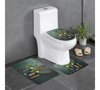 WZYCWB Set di tappetini stampati con palline da tennis e racchette da bagno, tappetino da camera da letto, tappetino da cucina, assorbimento dell'acqua veloce