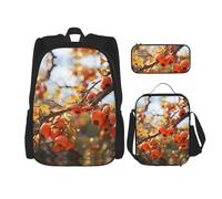 WZYCWB Set di zaini (3 pezzi), borsa per la scuola per studenti + astuccio + borsa per il pranzo, zaino di grande capacità