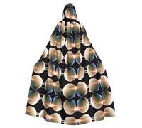 WZYCWB Sfera di vetro rotonda stampata mantello con cappuccio adatto per feste in maschera, feste di Halloween cosplay oggetti di scena