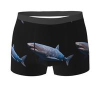 WZYCWB Shark Swimming Boxer da uomo (S-XXL) - Tessuto elastico leggero, traspirante, assorbe il sudore, elasticizzato, nero, Medium