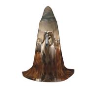 WZYCWB Sheep in the Grasslands - Mantello con cappuccio L, per cosplay, Halloween, feste anime