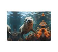 WZYCWB Sigilla il cucciolo in acqua Striscione per feste per compleanni, canti natalizi, lauree e anniversari.