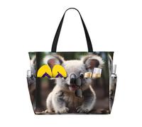 WZYCWB Simpatica borsa da viaggio con stampa koala per nuoto e fitness/shopping al supermercato/vacanza al mare