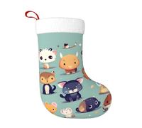 WZYCWB Simpatici animaletti Stampe calze natalizie, appese al caminetto, sono perfette per contenere regali e dolci.