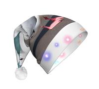 WZYCWB Simpatico cappello da Babbo Natale con motivo gabbiano | Cappello di peluche luminoso per Natale, Capodanno ed eventi di festa