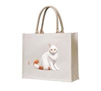 WZYCWB Simpatico gatto Van Lake stampato tridimensionale tela tote bag adatto per viaggi, lavoro, fitness, campeggio e spiaggia trasporto