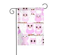 WZYCWB Simpatico gufo stampato bandiere decorative da giardino, piccole bandiere impermeabili per esterni, decorazione atmosfera festiva