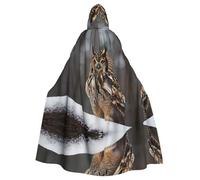 WZYCWB Simpatico mantello con cappuccio a forma di gufo, unisex, adatto per feste cosplay di Halloween