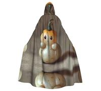 WZYCWB Simpatico mantello con cappuccio a forma di zucca, unisex, adatto per feste cosplay di Halloween