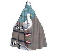 WZYCWB Simpatico mantello con cappuccio con motivo gabbiano | Perfetto per Halloween, feste in maschera e feste a tema.