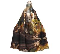 WZYCWB Simpatico mantello con cappuccio per adulti con pianta di koala, perfetto per feste di Halloween, cosplay, spettacoli teatrali e riunioni a tema.