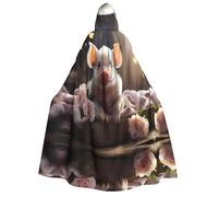 WZYCWB Simpatico mantello con cappuccio per adulti, perfetto per feste di Halloween, cosplay, spettacoli teatrali e riunioni a tema.