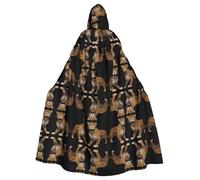 WZYCWB Simpatico mantello con cappuccio stampato con tigre adatto per feste in maschera, feste di Halloween cosplay