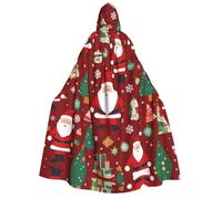 WZYCWB Simpatico mantello con cappuccio stampato regalo di Babbo Natale, perfetto per feste di Halloween, spettacoli teatrali e servizi fotografici.