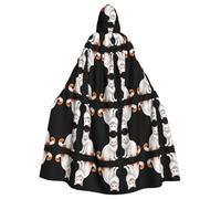 WZYCWB Simpatico mantello con cappuccio Van Lake Cat Halloween adatto per feste di carnevale giochi di ruolo costumi