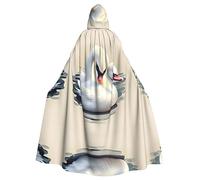 WZYCWB Simpatico piccolo cigno stampato adulto decorazione mantello, Halloween mantello con cappuccio, unisex Halloween, carnevale, mascherata, gioco di ruolo