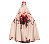 WZYCWB Simpatico piccolo ragno rosso modellato mantello palla, adulto esteso mago veste, costume in maschera, vestito da festa a tema carnevale