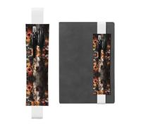 WZYCWB Simpatico portapenne in pelle a forma di cane con fiori, portapenne regolabile, perfetto per il rientro a scuola come regalo di Natale