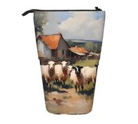 WZYCWB Simpatico portapenne retrattile con stampa di animali della fattoria, adatto per l'uso come semplice borsa per cosmetici, portafoglio, ecc.