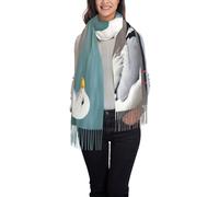 WZYCWB Simpatico scialle con stampa di gabbiani, scialle da sera, adatto per matrimoni, banchetti e cerimonie