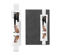 WZYCWB Simpatico segnalibro regolabile a forma di gattino, in pelle, perfetto per il rientro a scuola, regalo di Natale, portapenne in pelle