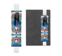 WZYCWB Simpatico segnalibro regolabile con cervo natalizio, in pelle, perfetto per il rientro a scuola, regalo di Natale, segnalibro in pelle, portapenne